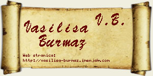 Vasilisa Burmaz vizit kartica